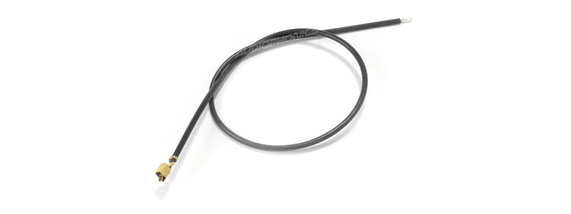 Câble VH 3.96mm Femelle vers Fil Nu Sans Boîtier 1 Pôle Plaqué Or 40cm Noir (x10)
